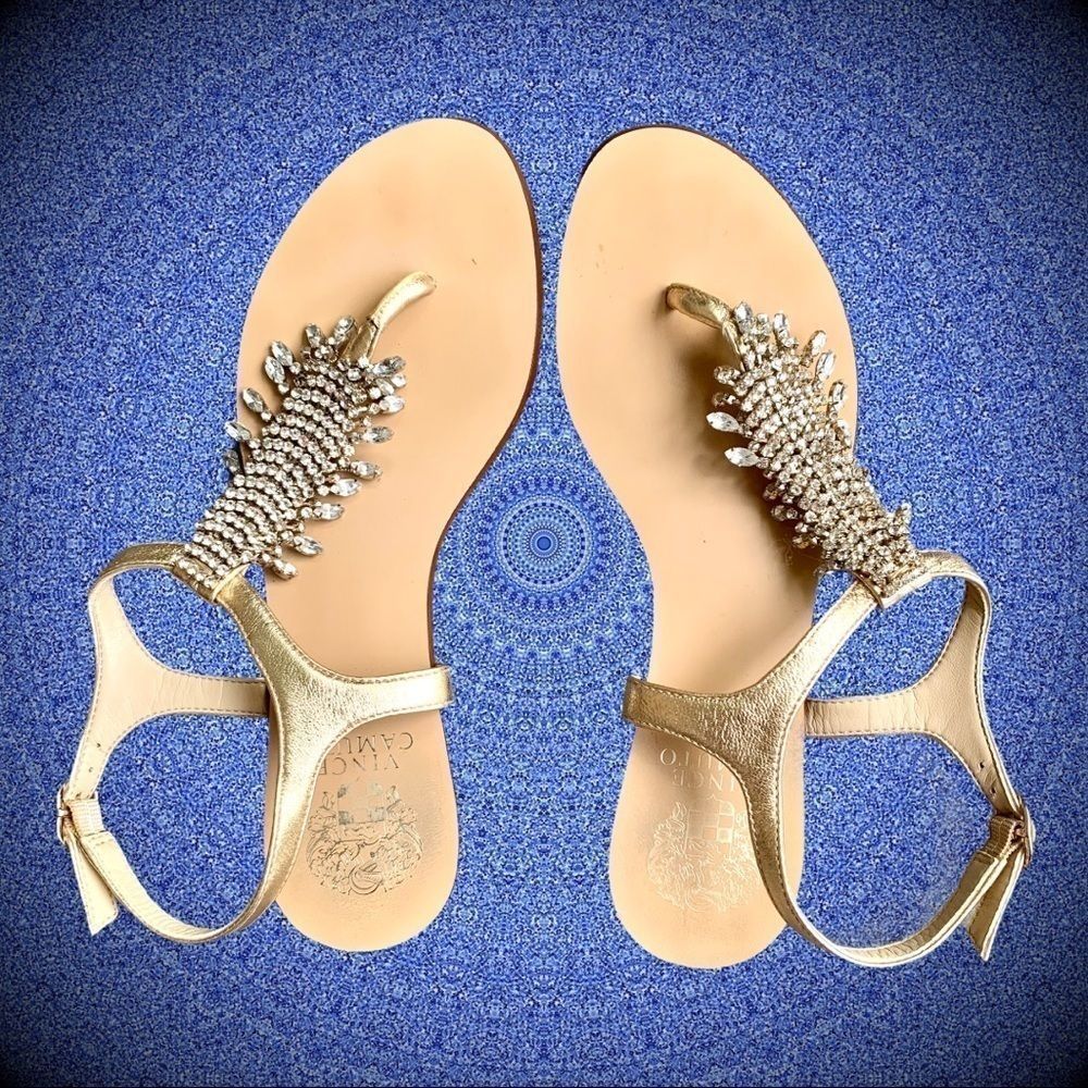 EUC Vince Camuto Bling Crystal Boho Sandals GORG!